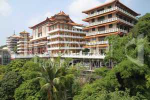 Garden and big buddhist temple