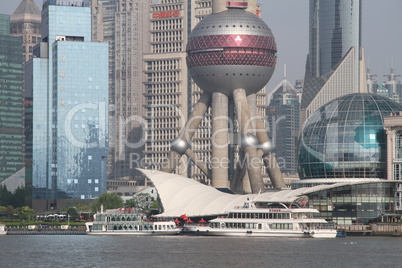 Boat and river in Pudong