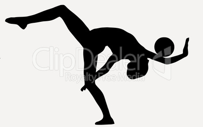 Sport Silhouette - Gymnast Floor Routine