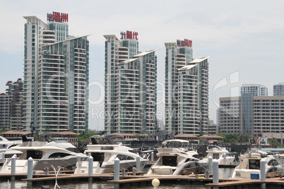 Boats and new buildings