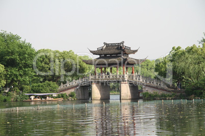 Bridge and tourist boat
