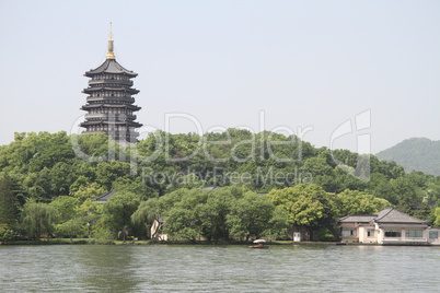 Pagoda Leifeng on the bank of West lake