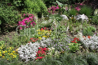 Garden and flower bed