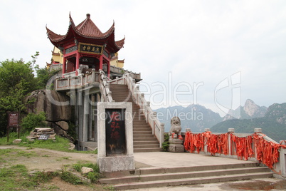 Buddhist temple on the top of mount