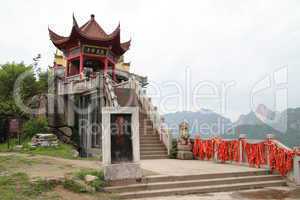 Buddhist temple on the top of mount