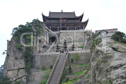 Buddhist temple Tiantai on the top