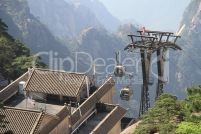 Cable car station on the top of Huangshan