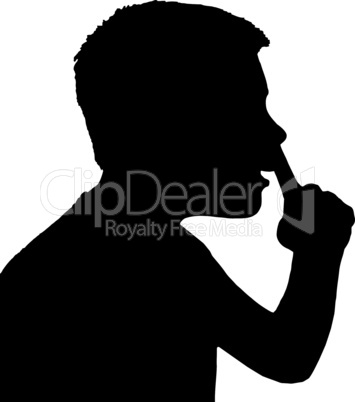 Isolated Boy Child Gesture Picking Nose