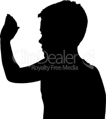 Isolated Boy Child Gesture High 5 Wave