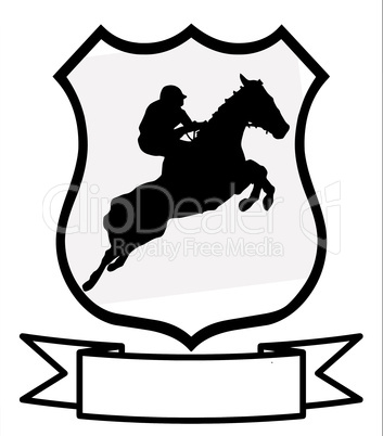 Horse Racing or Show Jumping  Sport Shield