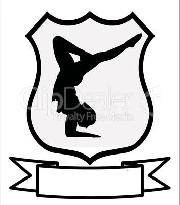 Woman Gymnastics Sport Shield