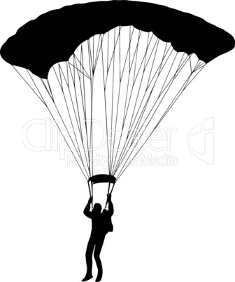 Sky Diver with parachute