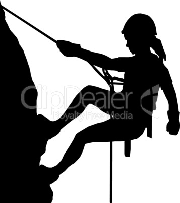 Abseiling Lady