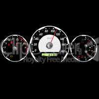 Car speedometer and dashboard at night. Vector illustration