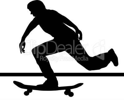 Skateboarding Building Up Speed