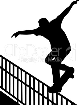 Skateboarding Nosegrind Rail Slide