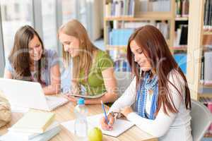 Group of students sitting at study room