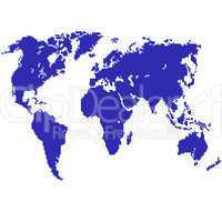 Detailed vector map of the world