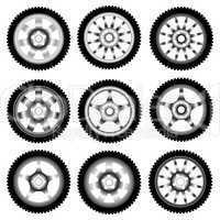 automotive wheel with alloy wheels