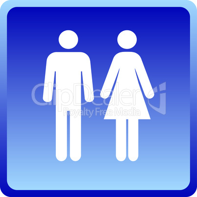 Vector Man & Woman icon over blue background