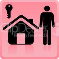 person and house icon