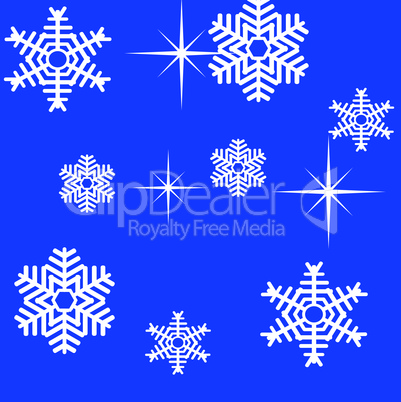 Snowflake winter set vector illustration