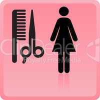 haircut or hair salon symbol