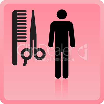 haircut or hair salon symbol