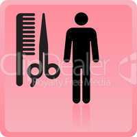 haircut or hair salon symbol