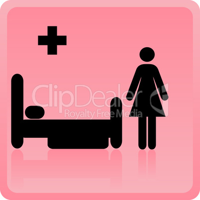 Icon of the person in hospital