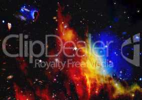 Space stars and nebula