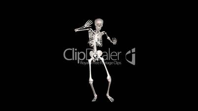 Skeleton Disco Dancing - White + Alpha  CGI