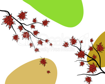 Autumn greeting doodle card