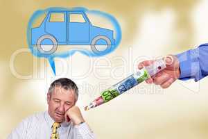 Man dreams of a car and need cash injection