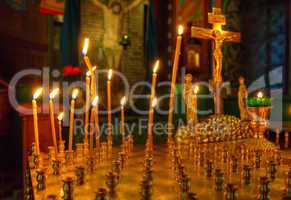 Candles in an Orthodox church