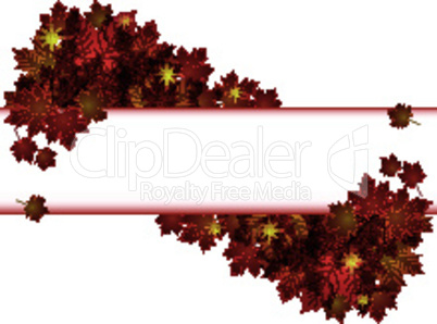 Autumn banner with leaves.