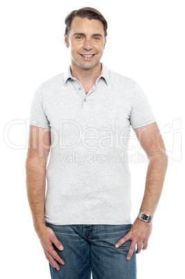 Casual portrait of smiling young man