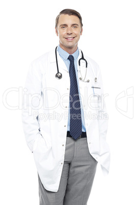 Casual portrait of handsome male surgeon