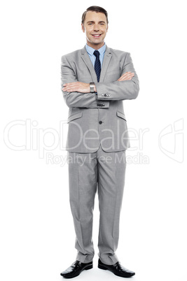 Full length portrait of confident entrepreneur