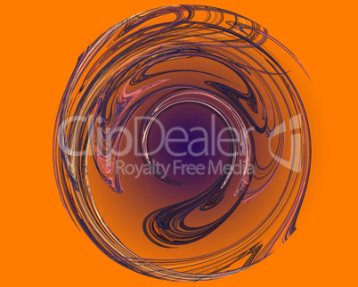 Abstract Fractal Art Twirling Object