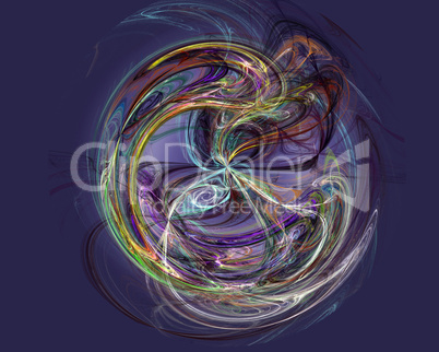 Abstract Fractal Art Twirling Circle Object
