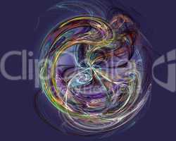 Abstract Fractal Art Twirling Circle Object