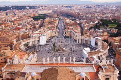 Rome, Italy. Peter's Square in Vatican