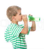 Boy drinking water