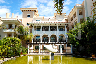 The building of luxury hotel, Tenerife island, Spain