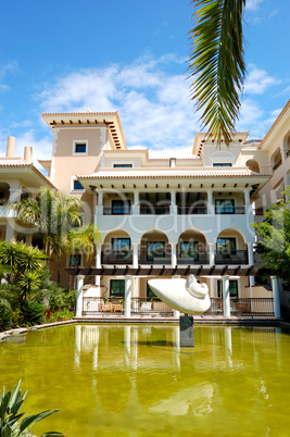 The building of luxury hotel, Tenerife island, Spain