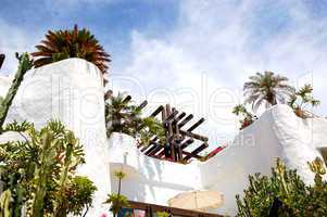 Building of the oriental style luxury hotel, Tenerife island, Sp