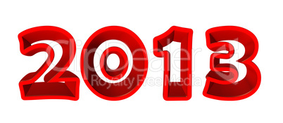 New year 2013, 3D text