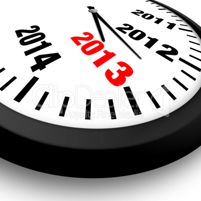 2013 New Year clock