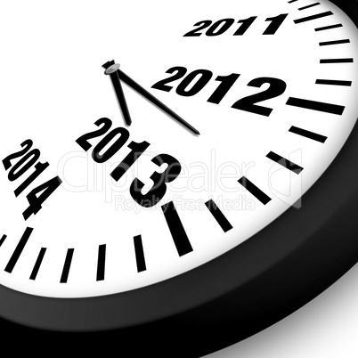 2013 New Year clock